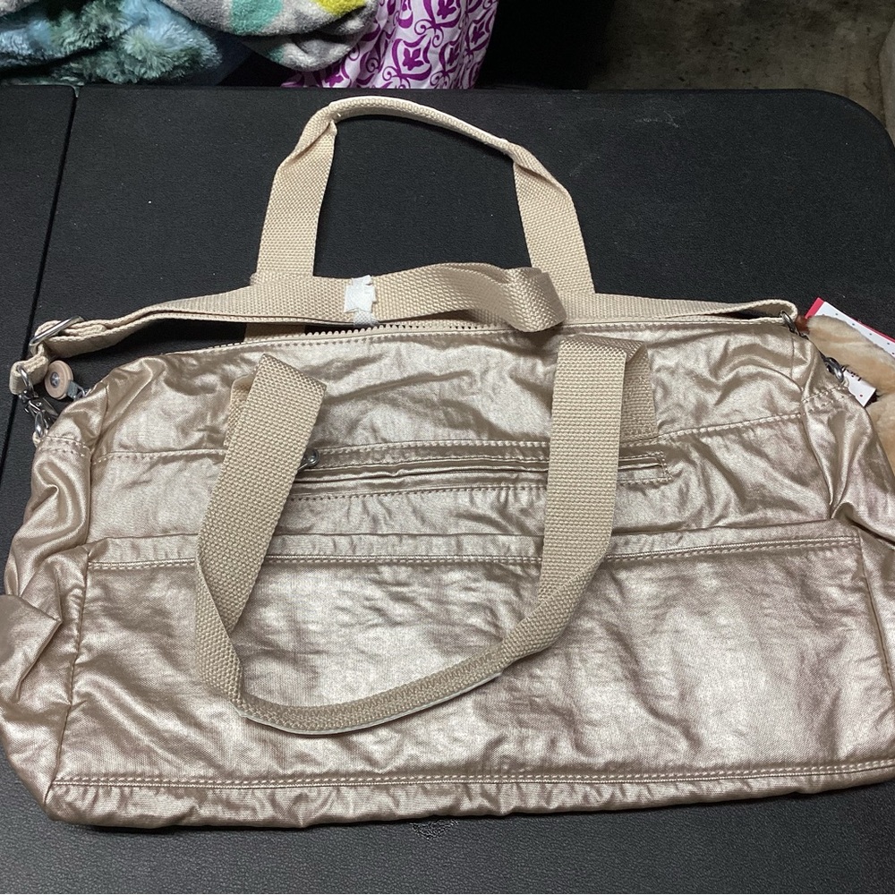 Kipling Tan Convertible Satchel Handbag